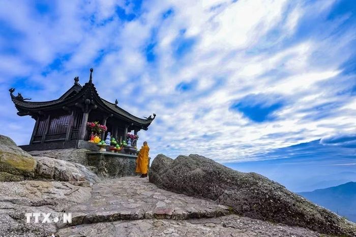 Chùa Đồng nằm trên đỉnh cao nhất của núi Yên Tử. (Ảnh: Minh Đức/TTXVN)