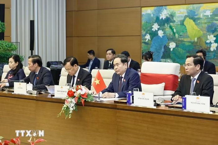 Chủ tịch Quốc hội Trần Thanh Mẫn phát biểu. (Ảnh: Doãn Tấn/TTXVN)
