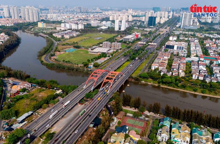 Một góc TP Hồ Chí Minh nhìn từ trên cao. Ảnh: An Hiếu/Báo Tin tức và Dân tộc