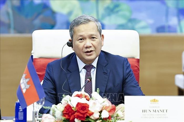 Thủ tướng Campuchia Hun Manet phát biểu. Ảnh: Doãn Tấn/TTXVN