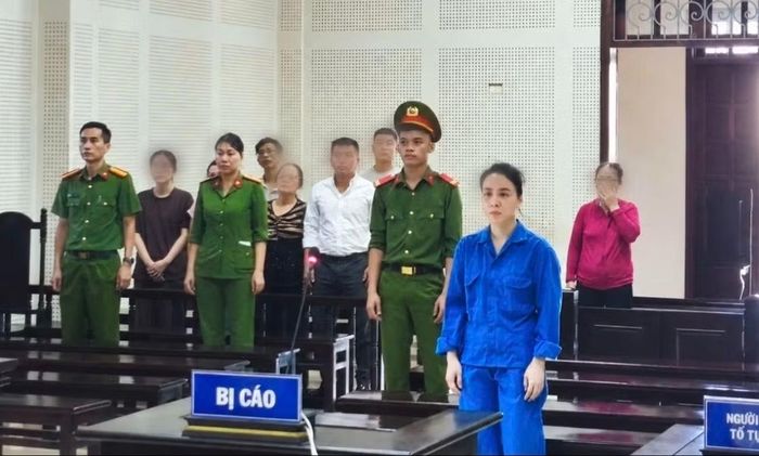 Trần Thị Thanh Nga tại phiên xét xử sơ thẩm.