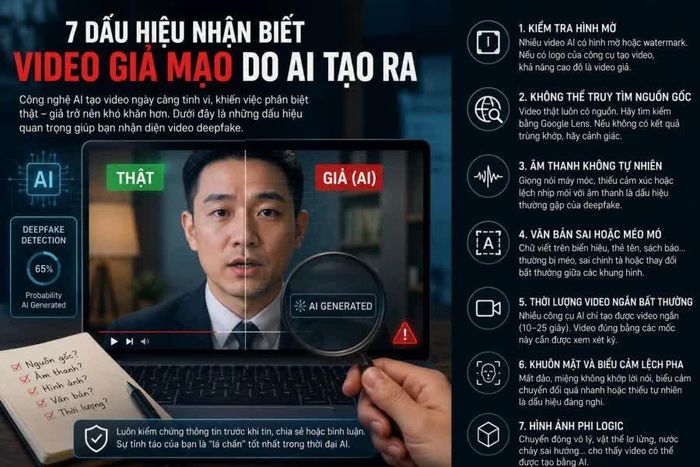 Nhận diện video giả mạo trong thời đại AI phát triển mạnh.