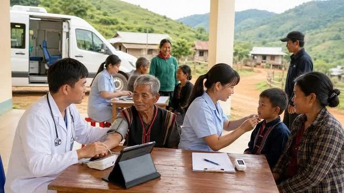 Người dân 12 xã đặc thù của tỉnh Gia Lai sẽ được khám sức khỏe định kỳ miễn phí. Ảnh minh họa.