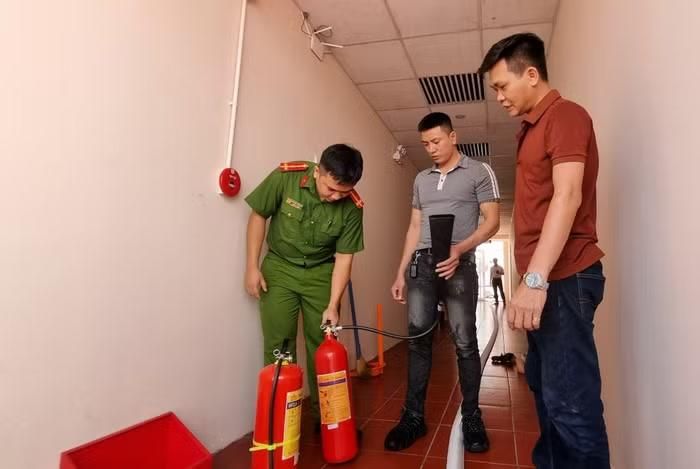 Cơ quan Công an kiểm tra công tác phòng cháy, chữa cháy