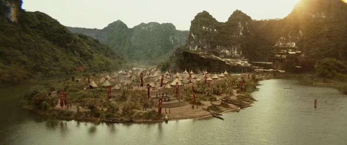 Một cảnh quay phim "Kong" tại Ninh Bình
