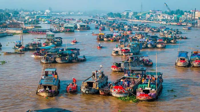 Hình ảnh chợ nổi ở ĐBSCL. Ảnh: Nguyễn Minh Tú