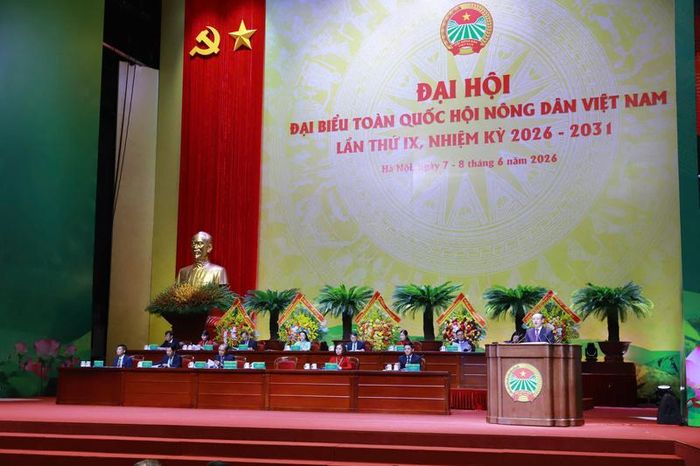 Khai mạc trọng thể Đại hội đại biểu toàn quốc Hội Nông dân Việt Nam lần thứ IX. Ảnh: Khổng Chi