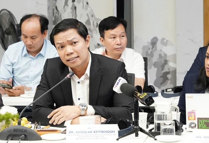 TS. Anoulak Kittikhoun, Cố vấn Bộ Nông nghiệp và Môi trường Lào cho rằng, cần thay đổi cách nhìn về Mekong. Ảnh: Diệu Linh