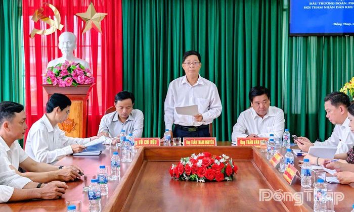 Đồng chí Trần Thanh Nguyên phát biểu tại hội nghị.