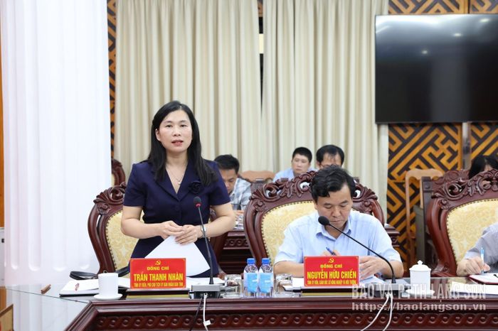 Đồng chí Trần Thanh Nhàn, Phó Chủ tịch UBND tỉnh phát biểu tại hội nghị