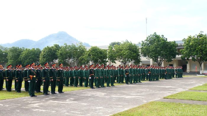 Các chiến sĩ tham gia Lễ tuyên thệ chiến sĩ mới năm 2026.