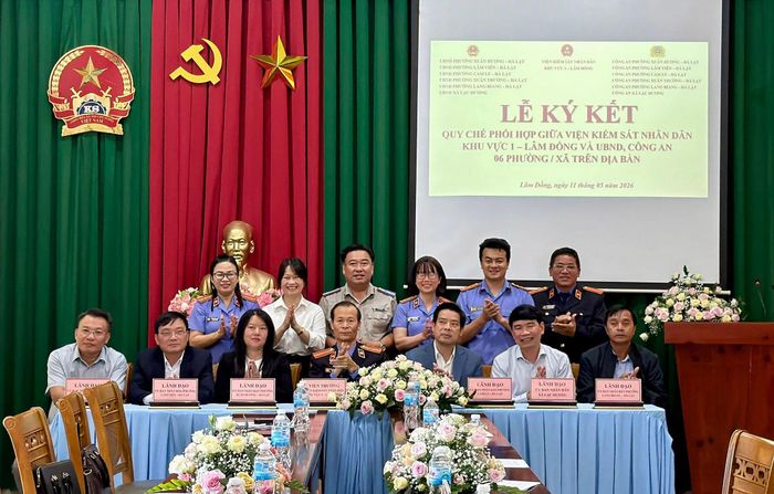 Viện KSND khu vực 1 ký kết quy chế phối hợp với UBND và công an các xã phường trên địa bàn