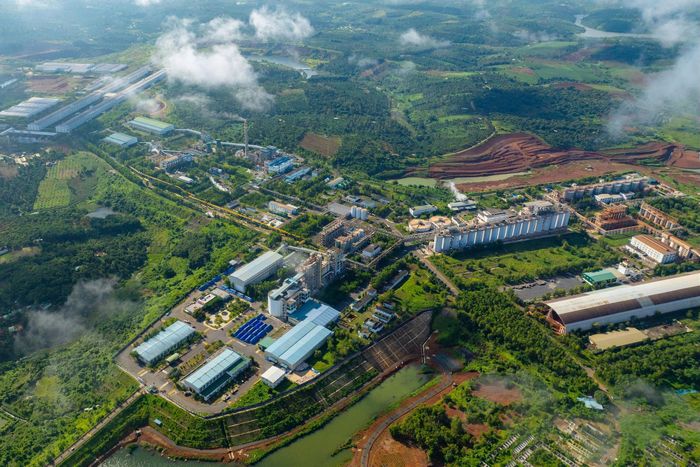 Quang cảnh nhà máy Alumin Nhân Cơ