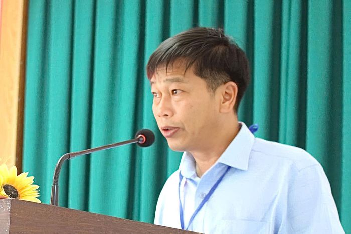 Đồng chí Huỳnh Minh Hải, Phó Trưởng Ban Tuyên giáo và Dân vận Tỉnh ủy Lâm Đồng phát biểu