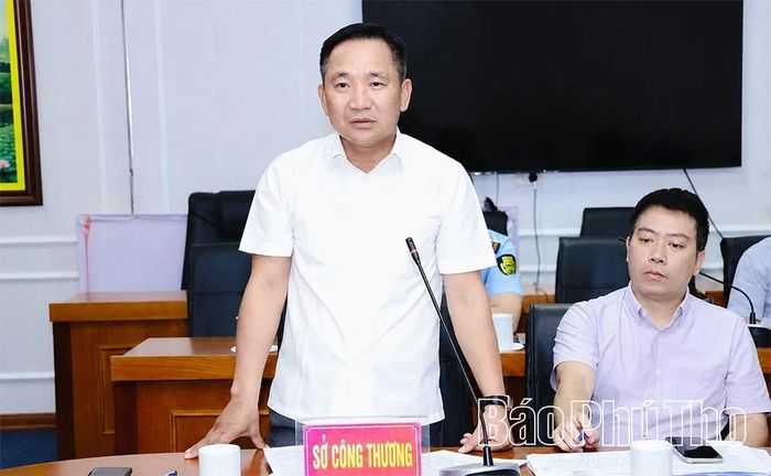 Lãnh đạo Sở Công Thương phát biểu tại hội nghị.