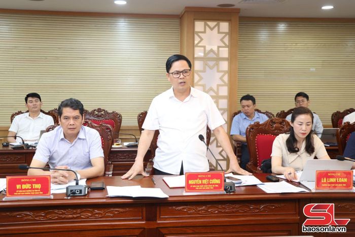 Đồng chí Phó Chủ tịch HĐND tỉnh phát biểu tại phiên họp.