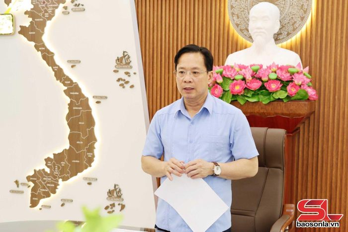Đồng chí Bí thư Tỉnh ủy phát biểu tại cuộc kiểm tra.
