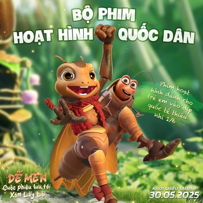 Hình ảnh trong phim hoạt hình "Dế Mèn: Cuộc phiêu lưu đến xóm Lầy Lội".