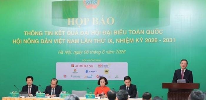 Họp báo thông tin kết quả Đại hội đại biểu toàn quốc Hội Nông dân Việt Nam lần thứ IX, nhiệm kỳ 2026 - 2031.