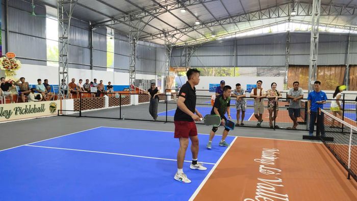 Cặp đôi vận động viên Dương Nhật Quang - Đinh Võ Lâm (phường Trung Tâm, Lào Cai)