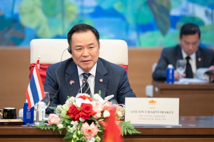 Thủ tướng Thái Lan Anutin Charnvirakul phát biểu tại cuộc hội kiến