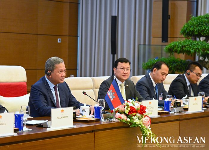Thủ tướng Campuchia Hun Manet phát biểu tại cuộc hội kiến. Ảnh: Đỗ Thảo - Mekong ASEAN
