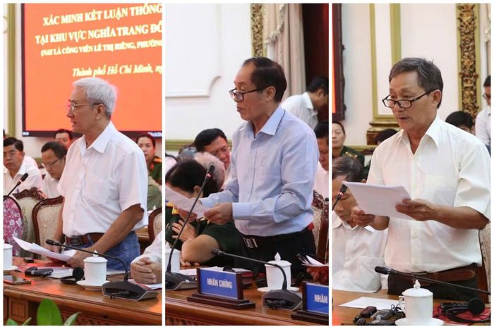Các nhân chứng trao đổi tại hội thảo.