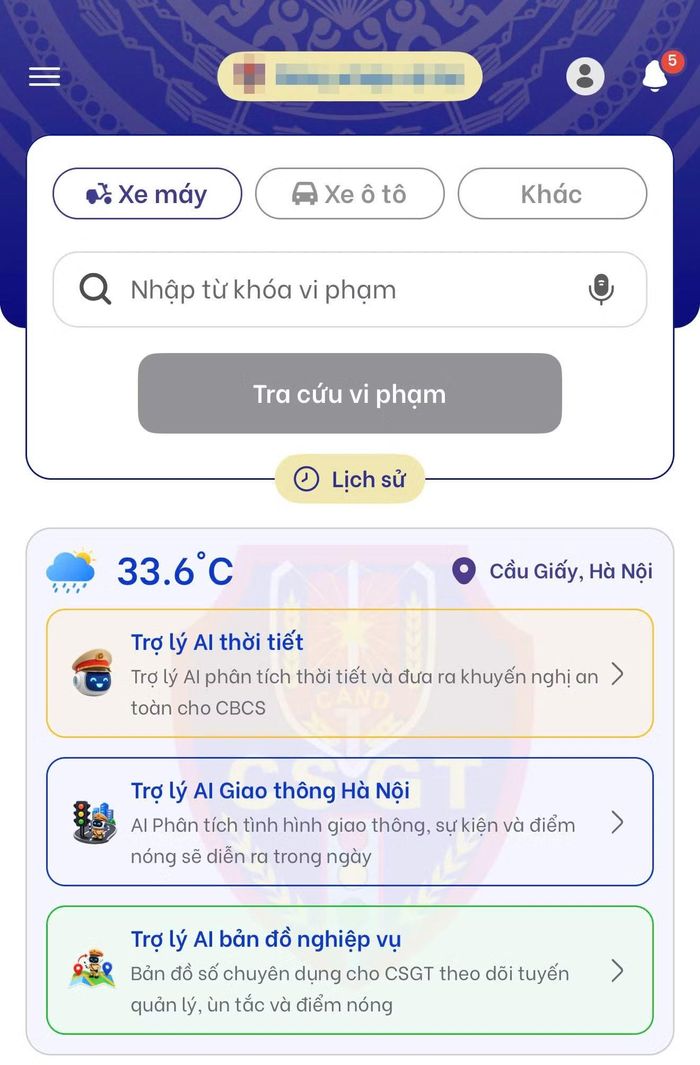 Công cụ thời tiết hỗ trợ hiệu quả cho cán bộ, chiến sĩ khi làm nhiệm vụ trong điều kiện nắng nóng, mưa lớn hoặc thời tiết bất lợi.