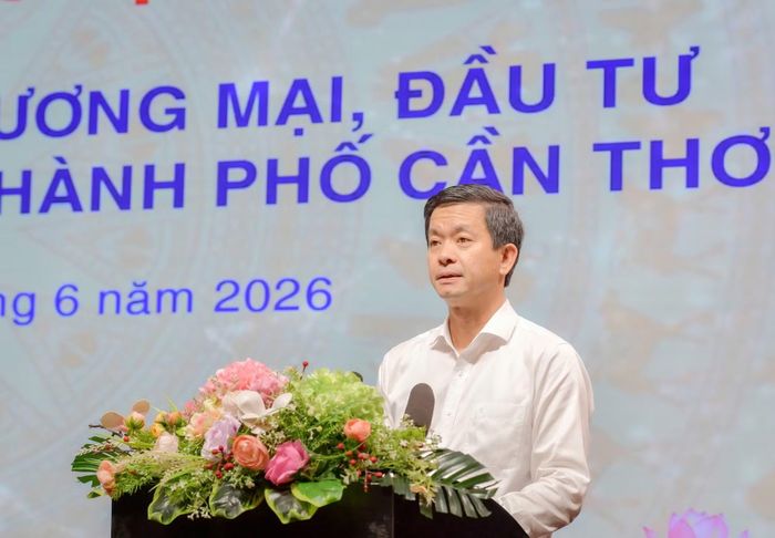 Ủy viên Trung ương Đảng, Bí thư Thành ủy Cần Thơ – Lê Quang Tùng phát biểu khai mạc Hội nghị.