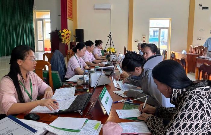 Hệ thống điểm giao dịch của Chi nhánh NHCSXH tỉnh Quảng Trị tại cấp xã ngày càng nền nếp, tạo thuận lợi tối đa cho người dân vay vốn. Ảnh: ST