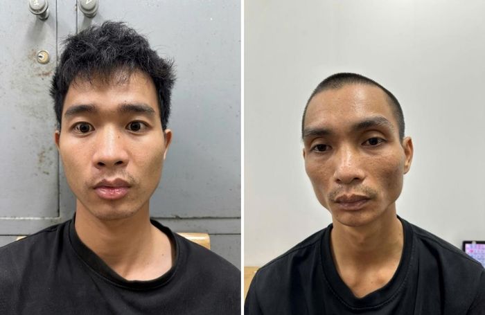 Đối tượng Lương Văn Hiếu và Trần Bình Minh. Ảnh: Công an Hà Nội
