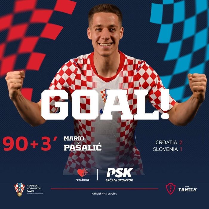 Mario Pašalić trở thành người hùng của Croatia ở những giây cuối cùng