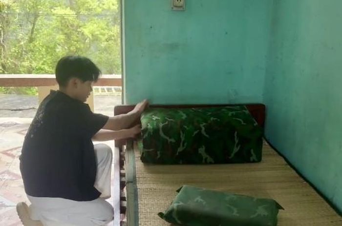  “Con nuôi” của Đồn được rèn luyện kỹ năng sống, hình thành tác phong sinh hoạt ngăn nắp, kỷ luật. 