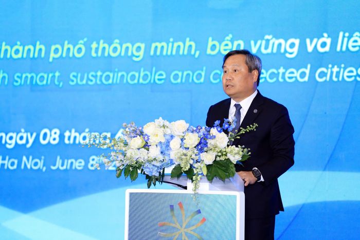 Chủ tịch UBND TP. Hà Nội Vũ Đại Thắng nhấn mạnh vai trò của hợp tác đô thị trong xây dựng ASEAN bền vững. 