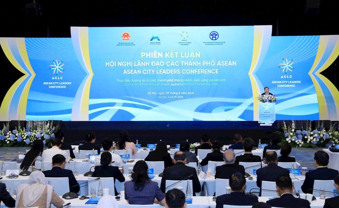 Phiên kết luận Hội nghị Lãnh đạo các Thành phố ASEAN. Ảnh: Khánh Huy