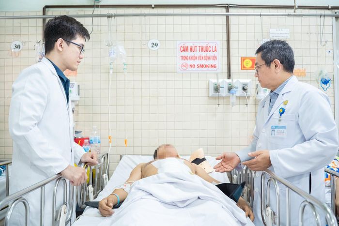 Bệnh nhân đã qua cơn nguy kịch. Ảnh BVCR.