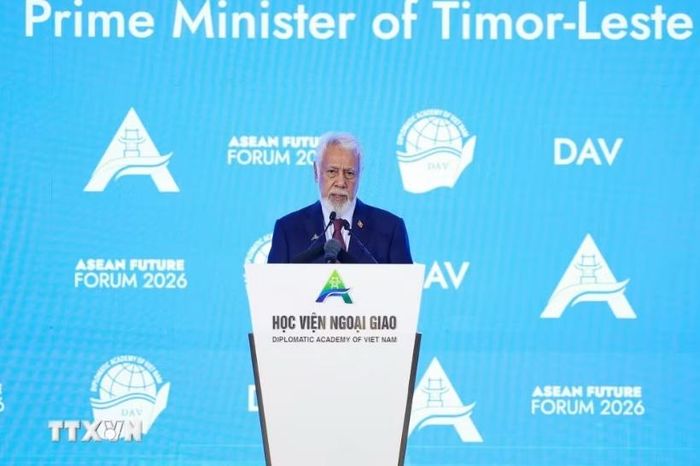  Thủ tướng Timor-Leste Xanana Gusmão lần đầu tiên tham dự Diễn đàn Tương lai ASEAN với tư cách thành viên chính thức của ASEAN. Ảnh: TTXVN 