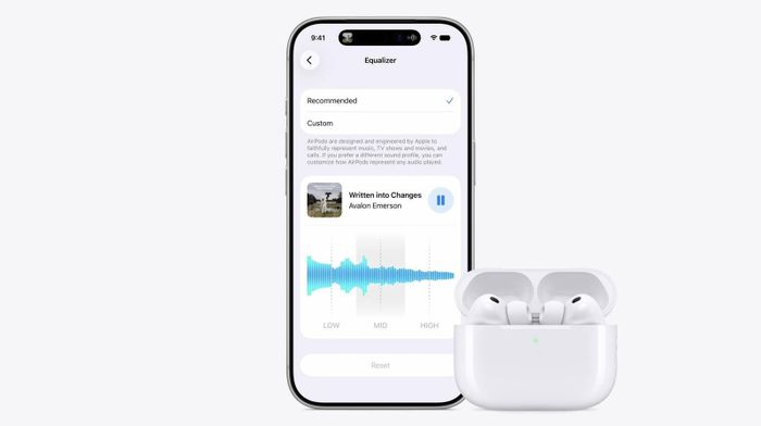 Custom EQ trên AirPods sẽ được phát hành cùng iOS 27. Ảnh: Apple.