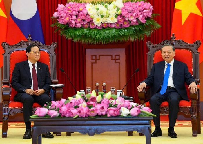  Tổng Bí thư, Chủ tịch nước Tô Lâm tiếp Thủ tướng Lào Sonexay Siphandone. 