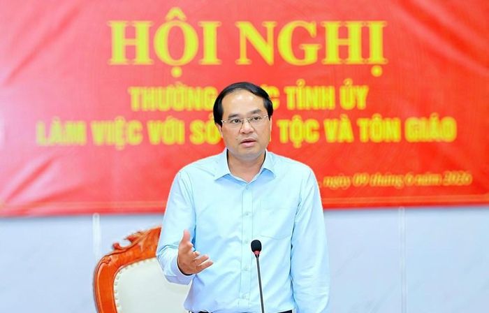 Bí thư Tỉnh ủy Thái Nguyên Trịnh Xuân Trường phát biểu tại Hội nghị
