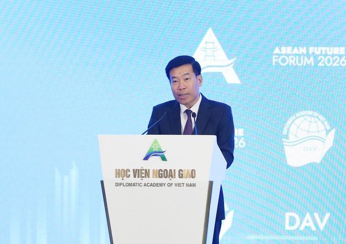 Thứ trưởng Bộ Ngoại giao Việt Nam Nguyễn Mạnh Cường phát biểu tại phiên toàn thể