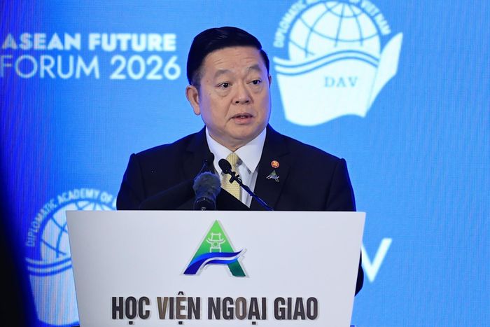 Tổng Thư ký ASEAN Kao Kim Hourn phát biểu tại Diễn đàn - Ảnh: VGP/Nhật Bắc