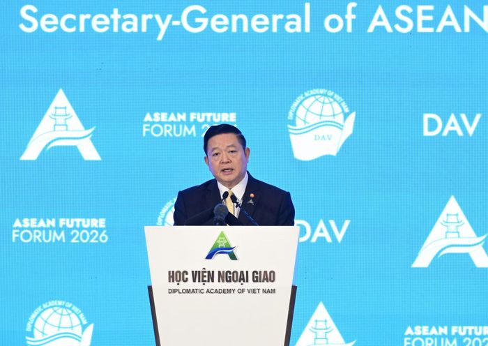 Tổng Thư ký ASEAN Kao Kim Hourn phát biểu tại Phiên khai mạc Diễn đàn Tương lai ASEAN lần thứ ba.