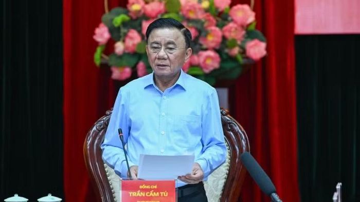Đồng chí Trần Cẩm Tú, Ủy viên Bộ Chính trị, Thường trực Ban Bí thư. (Ảnh: DUY LINH)