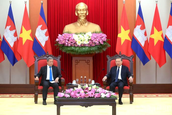  Tổng Bí thư, Chủ tịch nước Tô Lâm tiếp Thủ tướng Campuchia Hun Manet. 