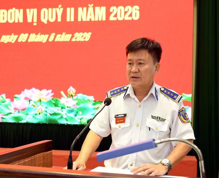 Đại tá Cao Vũ Long phát biểu kết luận hội nghị.