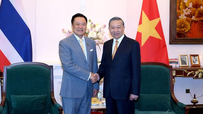 Tổng Bí thư, Chủ tịch nước Tô Lâm tiếp Thủ tướng Thái Lan Anutin Charnvirakul thăm chính thức Việt Nam và tham dự Diễn đàn Tương lai ASEAN lần thứ ba. (Ảnh: ĐĂNG KHOA)