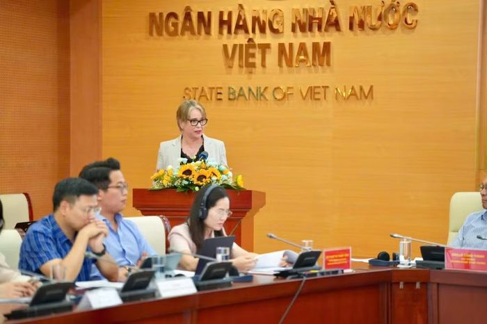 TS Michaela Baur, Giám đốc Quốc gia GIZ tại Việt Nam chia sẻ về hợp tác tài chính xanh giữa Đức và Việt Nam.