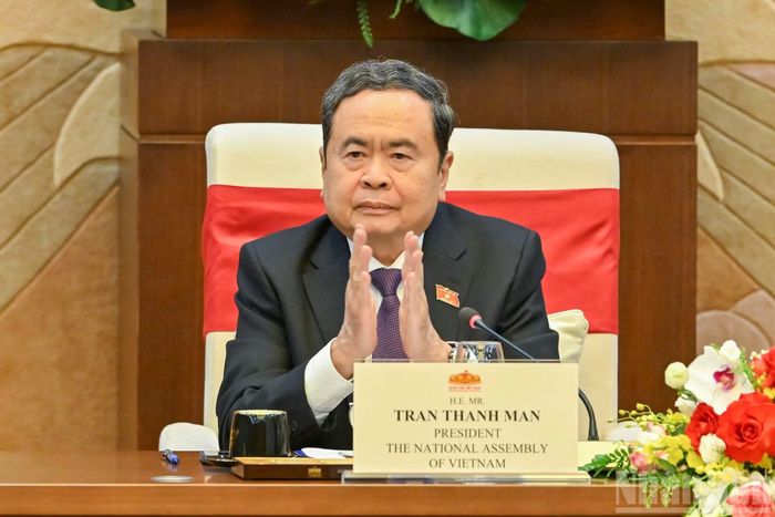 Chủ tịch Quốc hội Trần Thanh Mẫn chủ trì cuộc tiếp.