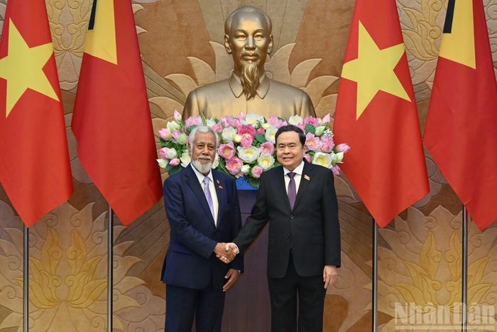 Chủ tịch Quốc hội Trần Thanh Mẫn hội kiến Thủ tướng Timor-Leste Kay Rala Xanana Gusmao.